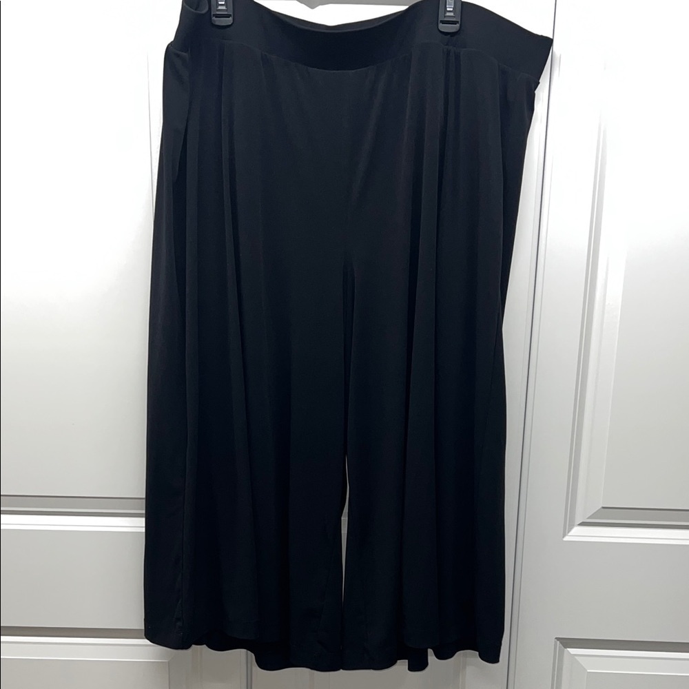 Lane Bryant Black Wide Leg Knit Palazzo Pants Plus Size 22/24